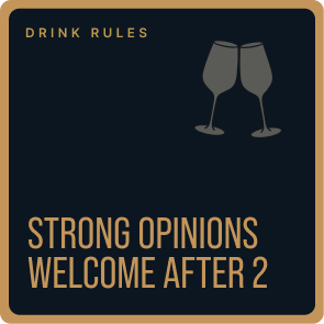Drink Rules Funny Coasters | Hostess & Cocktail Gift – Set of 4