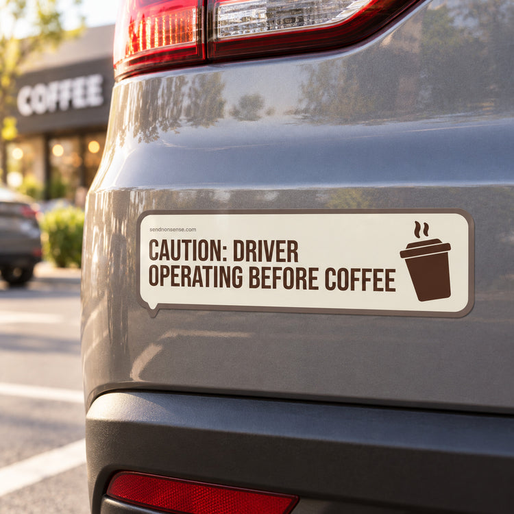 Coffee Lovers Vinyl, UV, Bumper Stickers | Funny Coffee Gift – 4 Pack