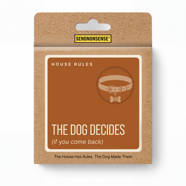 House Rules Funny Dog Coasters | Dog Lover Gift – Set of 4