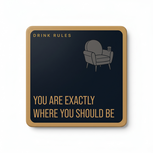 Drink Rules Funny Coasters | Hostess & Cocktail Gift – Set of 4