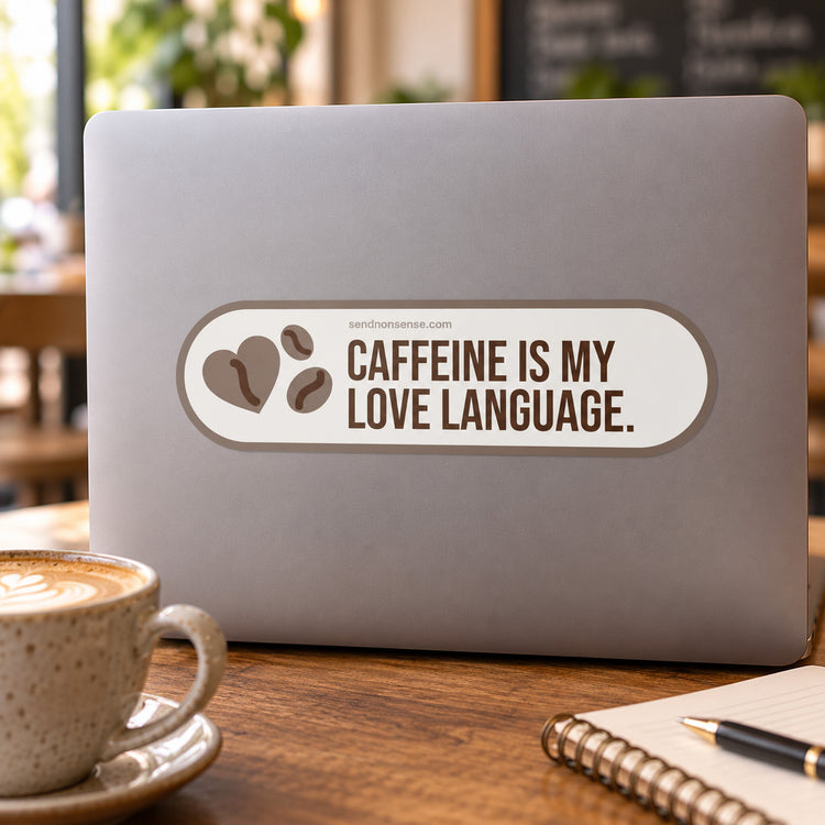 Coffee Lovers Vinyl, UV, Bumper Stickers | Funny Coffee Gift – 4 Pack
