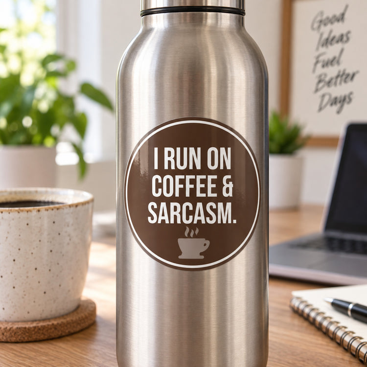 Coffee Lovers Vinyl, UV, Bumper Stickers | Funny Coffee Gift – 4 Pack