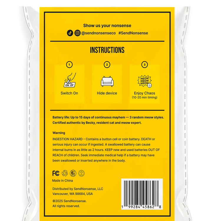 Back side of Cat Meow Prank sound