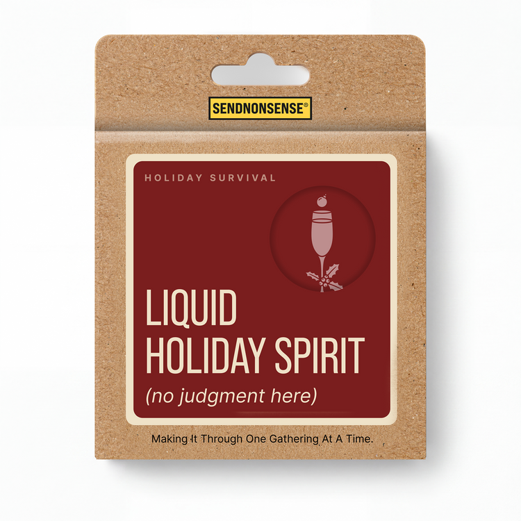 Holiday Survival Funny Coasters | Christmas Gift – Set of 4